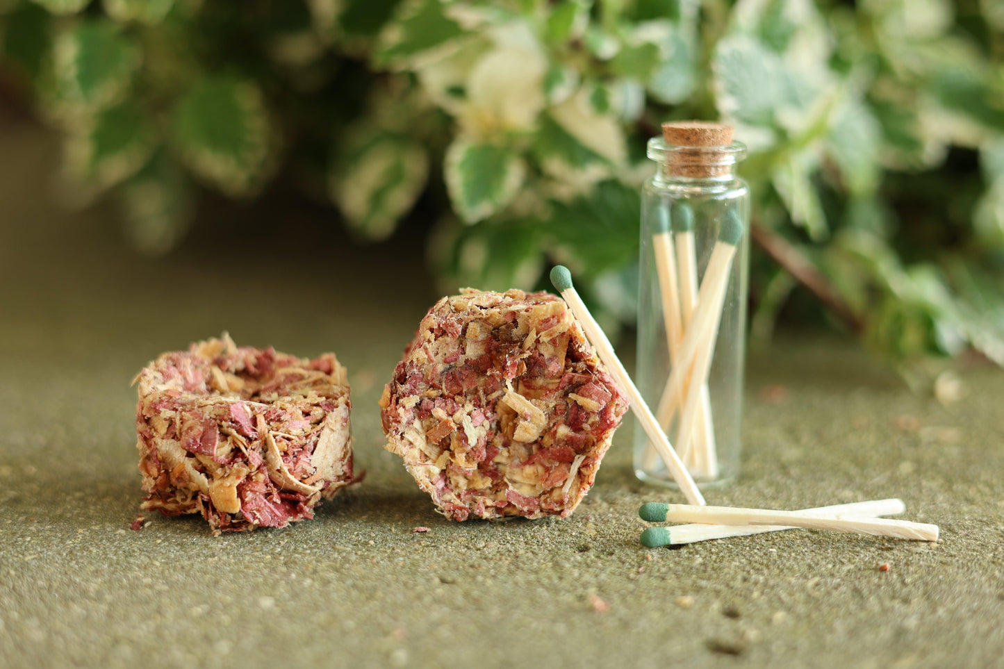 Sustainable cedar beeswax fire starter made from beeswax and natural materials like sawdust designed for easy fire ignition